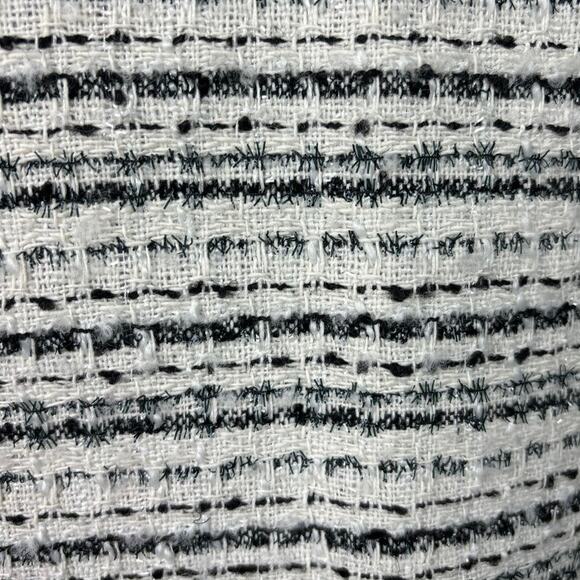 Bagatelle NWT White Black Tweed Striped Asymmetric Pencil Straight Wrap Skirt L - Picture 6 of 7